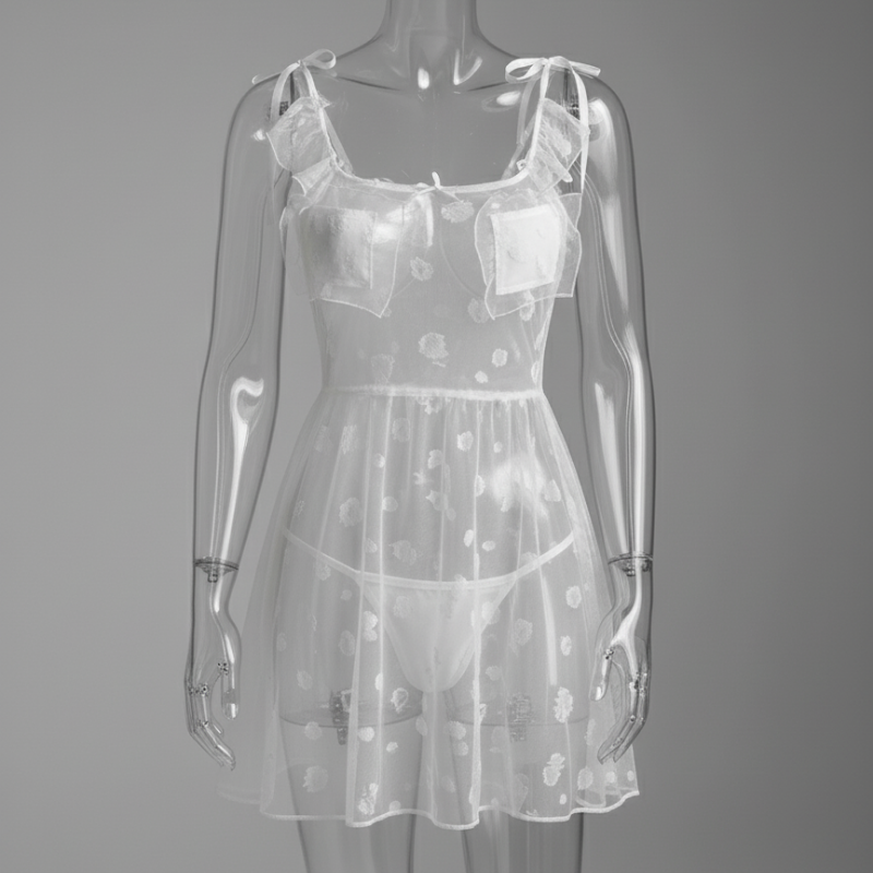 Dreamy White Lace Nighty