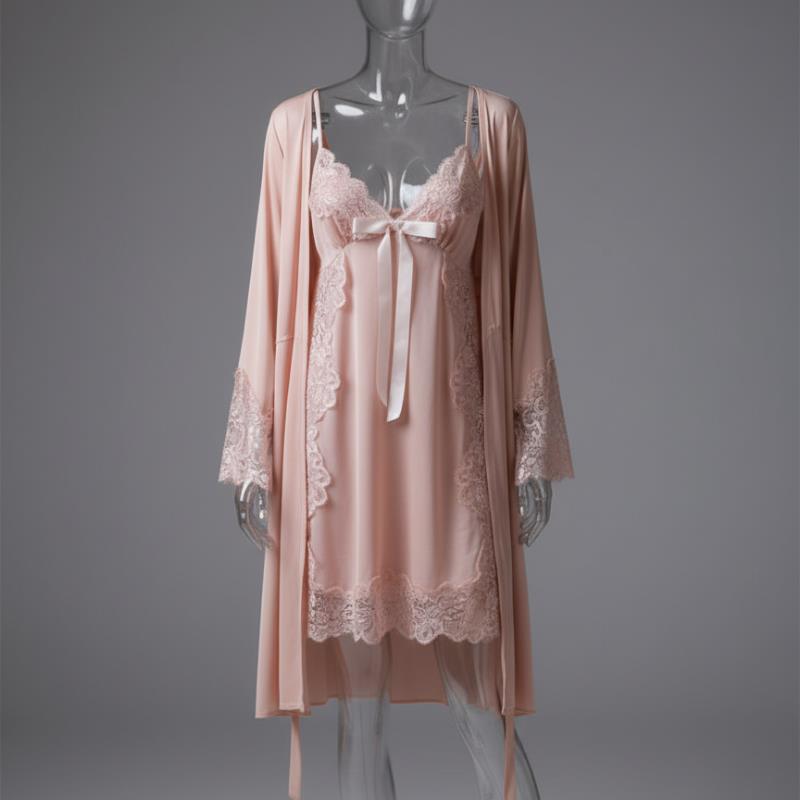 Dreamy Pink Lace Nighty