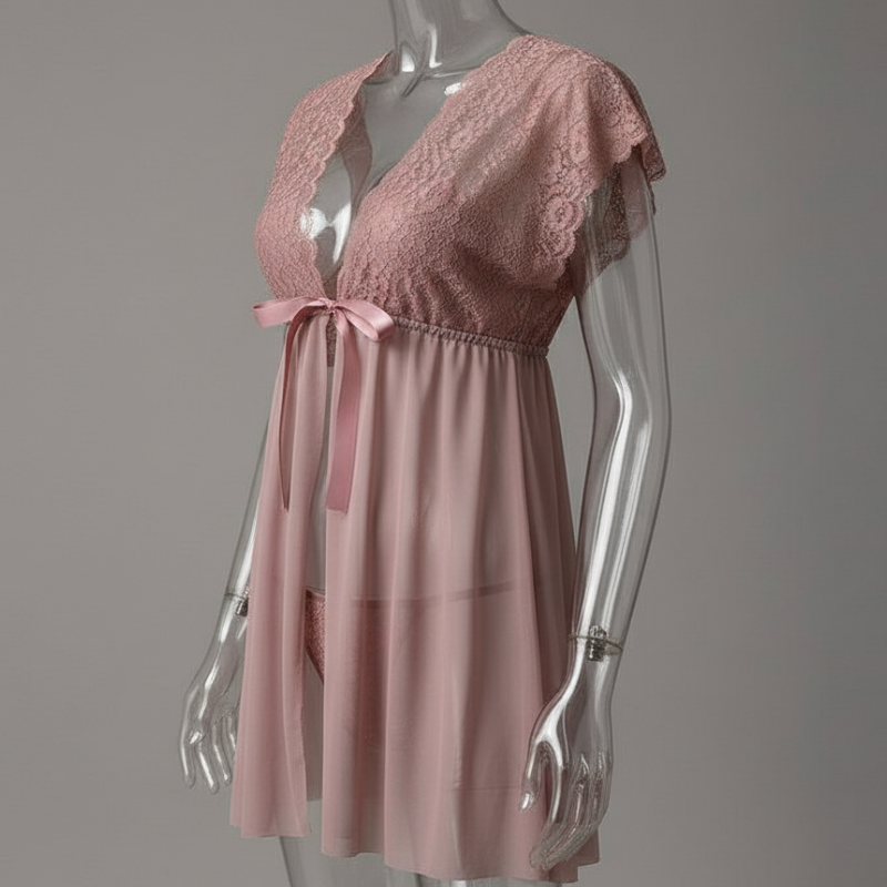 Soft Pink Lace Nighty