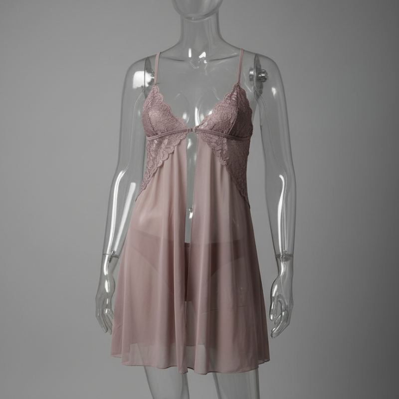 Sultry Blush Lace Nighty