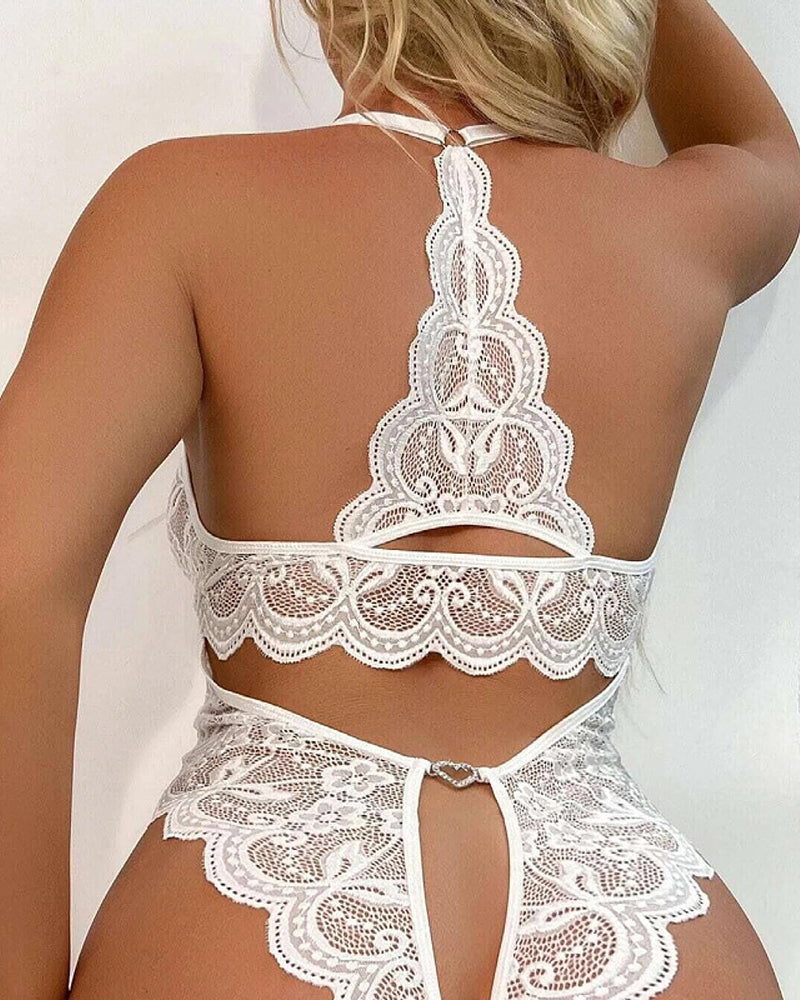 Women's Sexy Lace Bodysuit Pajamas