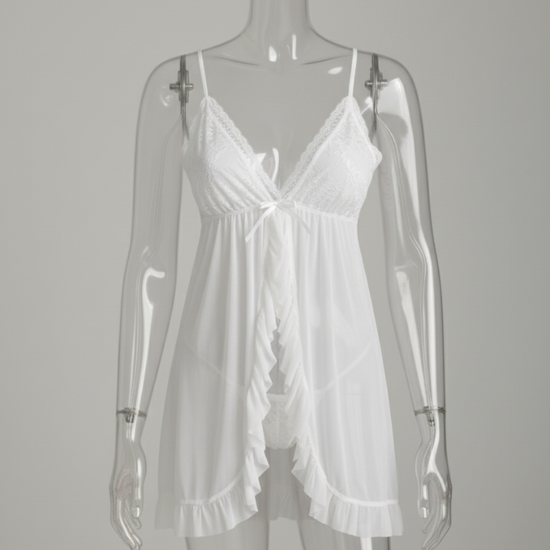 Sexy Ruffle Sheer Nighty