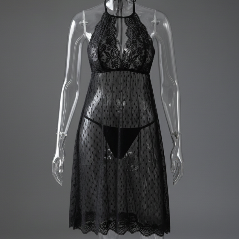 Sexy Black Lace Nighty