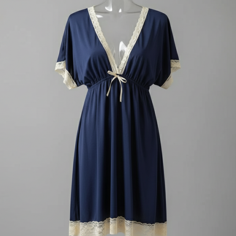 Luxury Deep V-Neck Satin Nighty