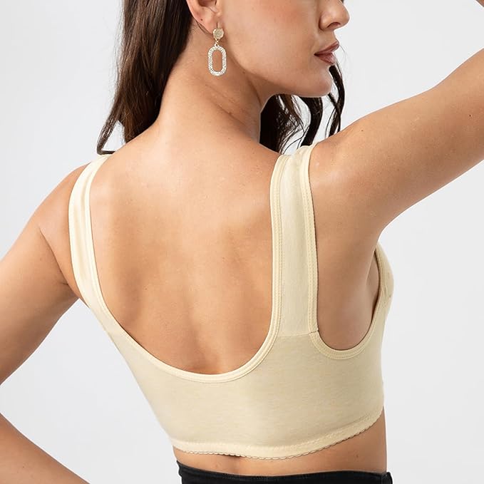 Buy 1 Get 2 FREE: Jersey Cotton Wireless Front-Button Bra!