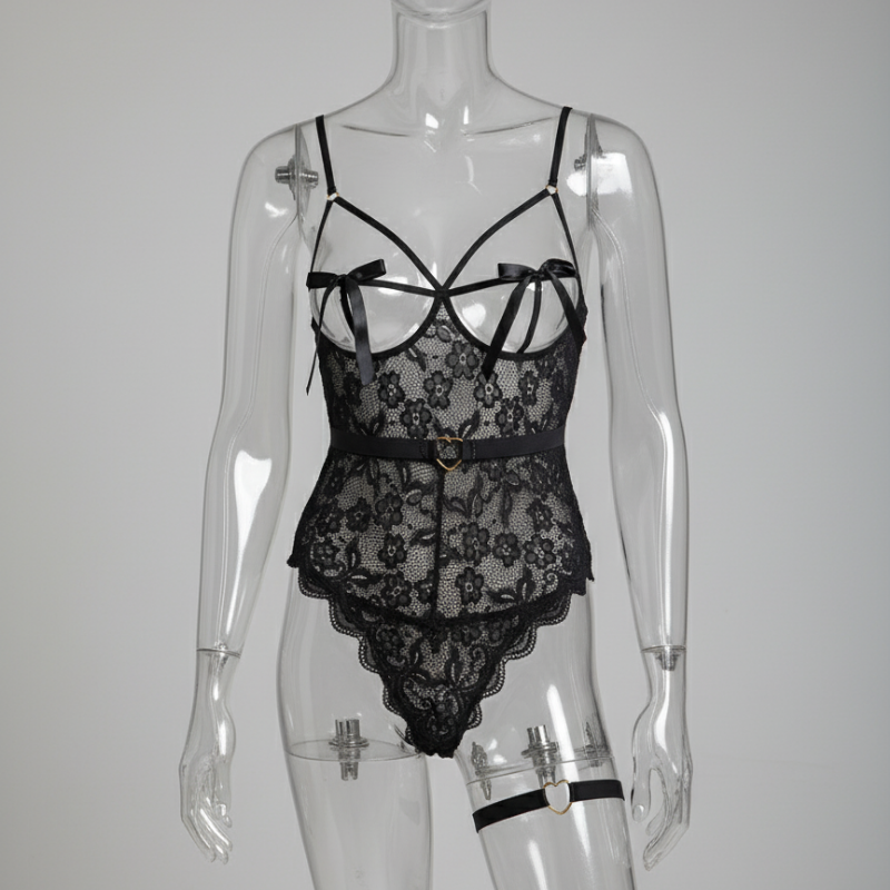 Sexy Lace Open Cup Lingerie