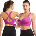 Breast Support Front Zipper Sports Casual or Gym Bra